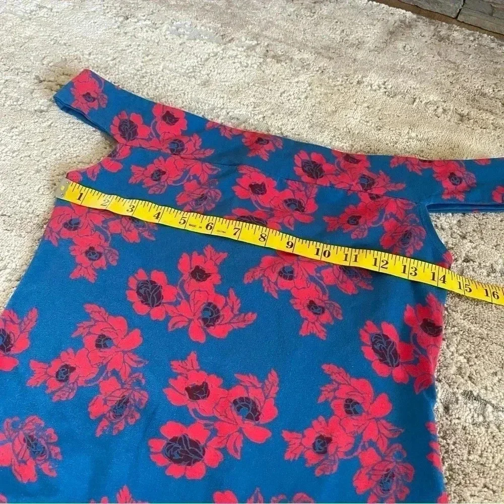 Free People Blue Red Floral 